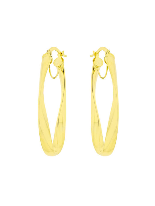 Earrings Hoops made of Gold 14K