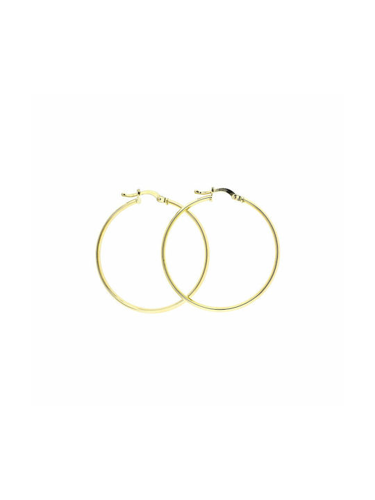 Earrings Hoops made of Gold 14K