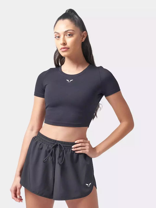 Squatwolf Γυναικείο Αθλητικό Crop Top Κοντομάνι...
