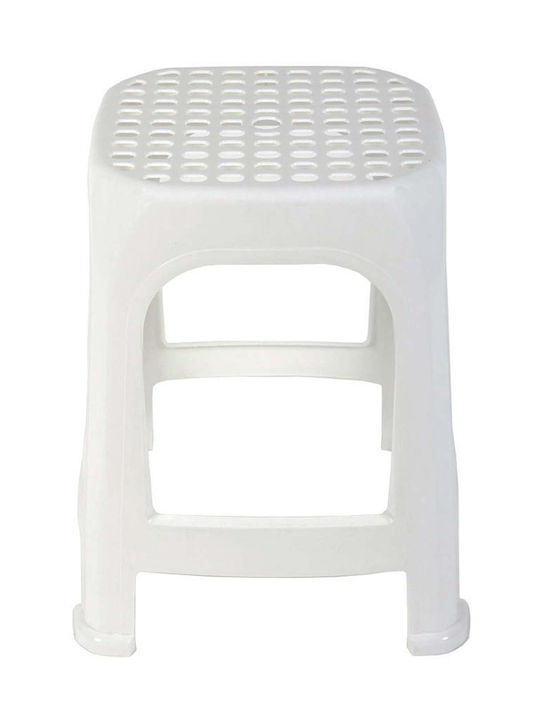 Kunststoff Gartenhocker Weiß 36.8x33.7x47cm