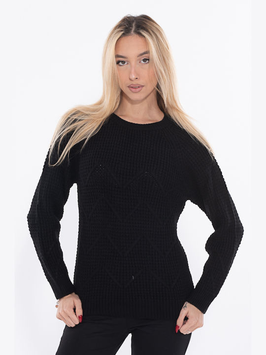 Korinas Fashion Women's Long Sleeve Sweater Black