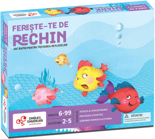 Joc de Societate Fereste-te De Rechin! pentru 2-5 Jucători 3+ Ani Chalk & Chuckles