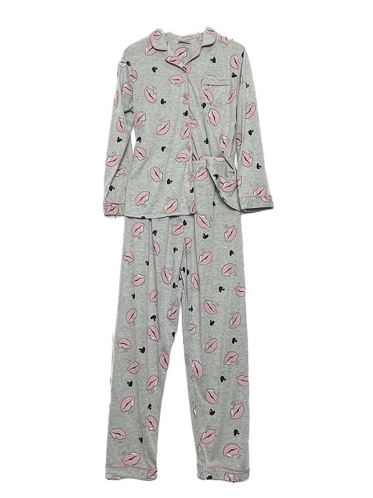 Cootaiya Winter Damen Pyjama-Set Gray