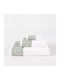 Linea Interiors Σετ Βρεφικές Πετσέτες 3τμχ White-Green Βάρους 500gr/m²