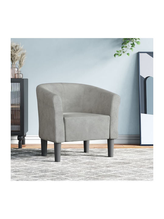 Barrel Armchair Light Grey 70x56x68cm