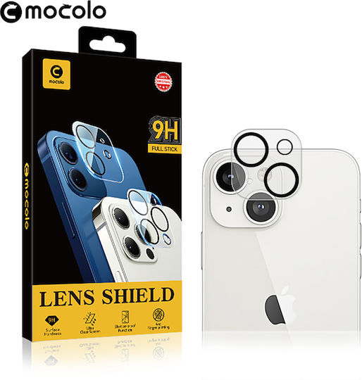 Mocolo Lens Full Camera Protection Membrane Black for the iPhone 15 / 15 Plus