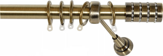 Import Hellas Metallic Curtain Pole No7 Single Φ25mm 140cm Oxyde