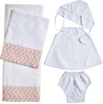 Christening Oilcloths Set White / Pink