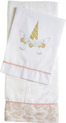 Christening Oilcloths Set White with Unicorn Theme