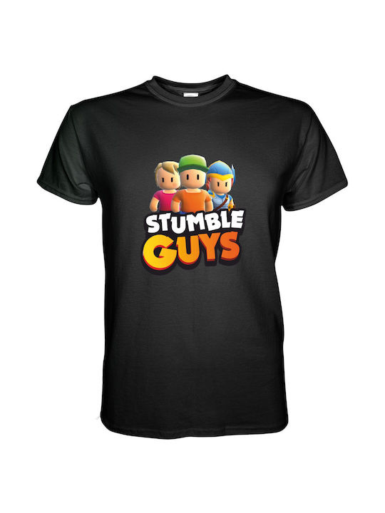 Tricou pentru copii Negru Stumble Guys