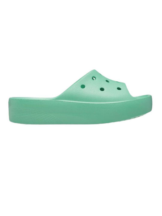 Crocs Women's Platform Slides Green