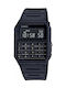 Casio Collection Digital Watch Battery with Black Rubber Strap