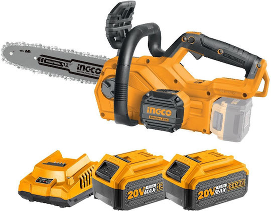 Ingco Fierăstrău cu acumulator 2x4Ah Brushless 20V 6.5kg cu lamă 30cm