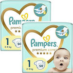 Pampers Premium Care Πάνες με Αυτοκόλλητο No. 1 για 2-5kg 100τμχ