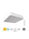 GloboStar Pătrat În aer liber Panou LED Putere 67W cu Alb Cald Lumini 40x40cm.