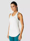 Squatwolf Women's Athletic Blouse Sleeveless White