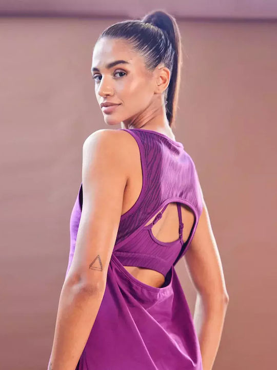 Squatwolf Women's Athletic Blouse Sleeveless Purple