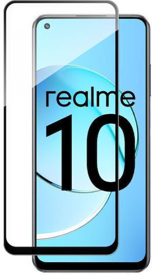 0.3mm Full Glue Full Face Tempered Glass Μαύρο (Realme 10)