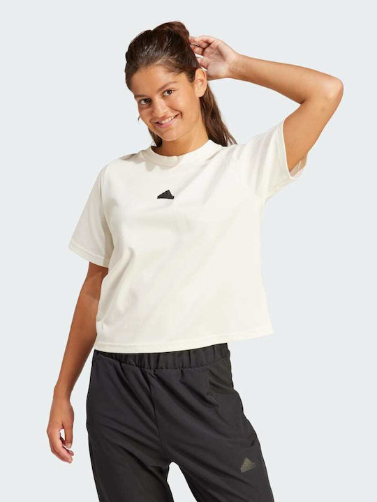 Adidas Z.n.e Γυναικείο Αθλητικό T-shirt Λευκό