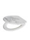 Homefit Toilettensitz Sanftes Schließen Kunststoff 46,5x37,5cm Grau