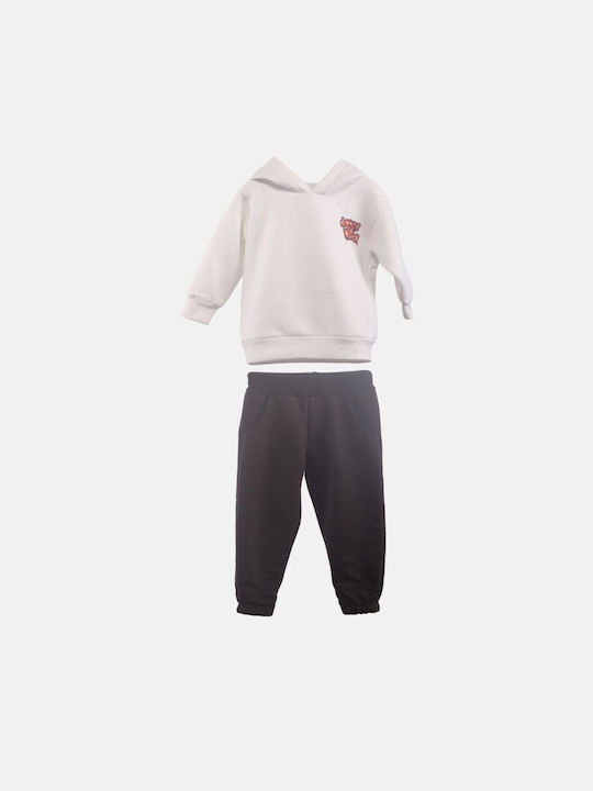 Joyce Kids Sweatpants Set White 2pcs