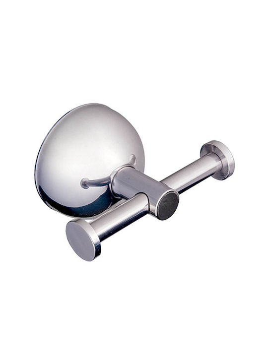 Kapitan Haken Badezimmer Doppelt Schrauben ​6x7.5cm Inox Silber