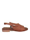 Leather Sandals Tabac Brown