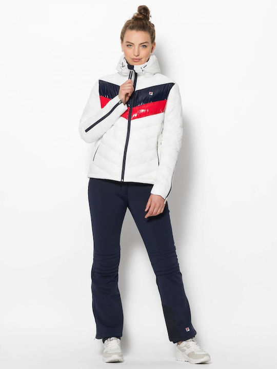 Fila Scurt Jachetă de femei Puffer pentru iarnă Alb 682748-A504