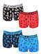 Uomo Herren Boxershorts multicolour 4Packung