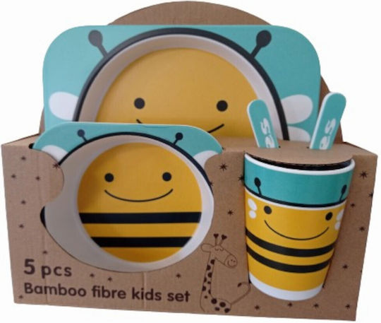 BestFor Σετ Φαγητού από Bamboo Πολύχρωμο 5τμχ