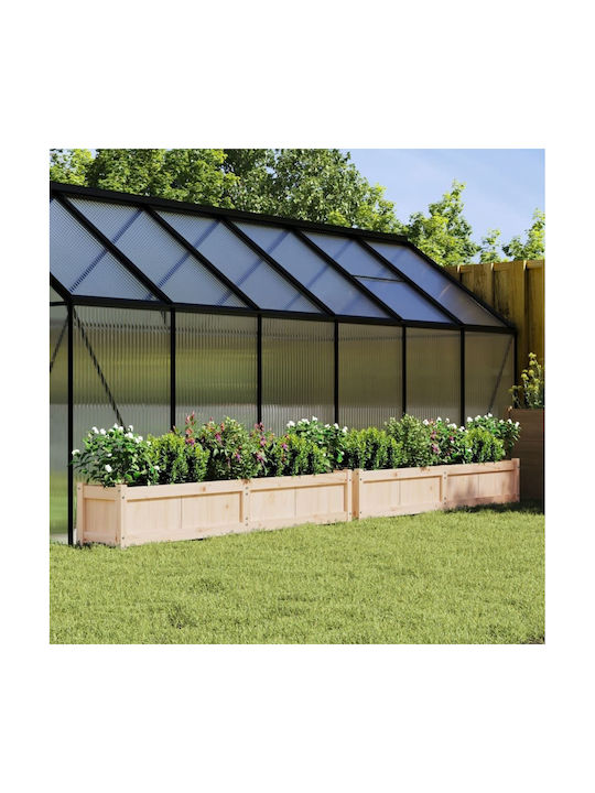 vidaXL Set 2 Planters Wooden Brown