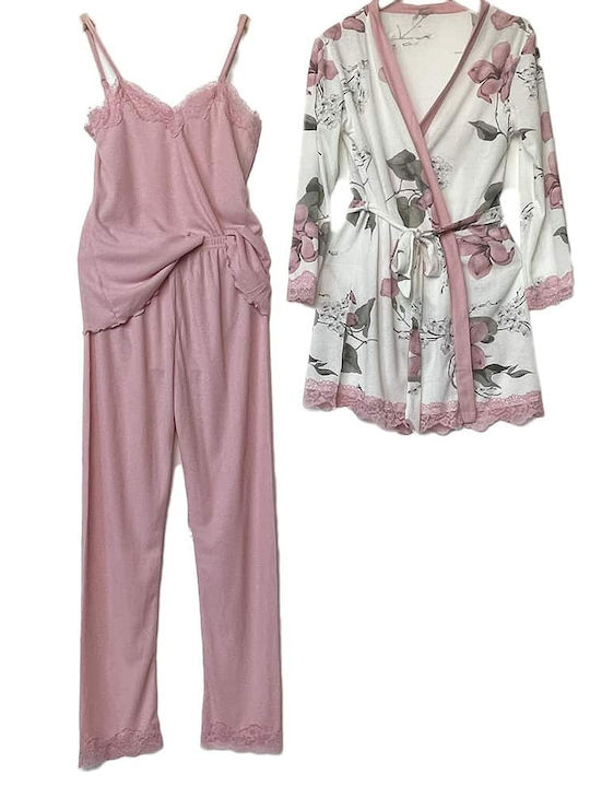 Cootaiya Women's Winter Robe with Pajama Rose