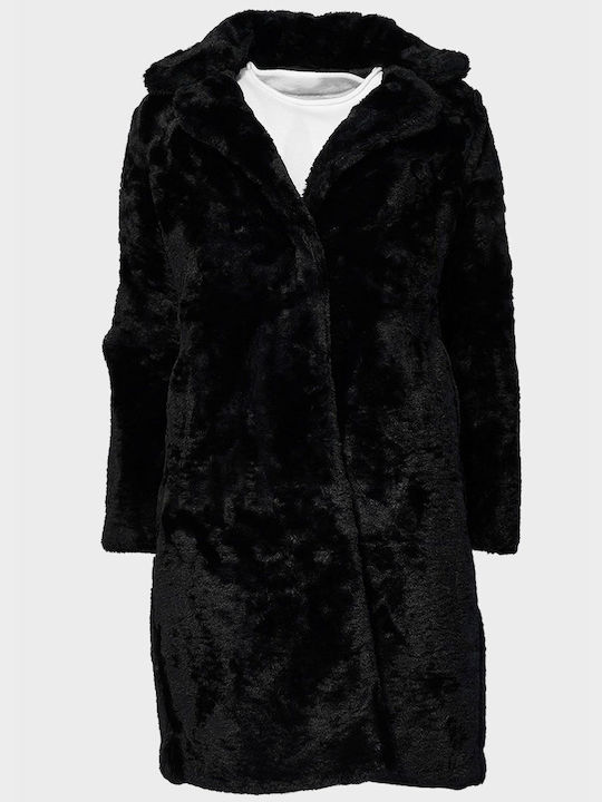 G Secret Women's Long Fur Black