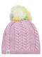 Kinder Mütze Gestrickt Flieder