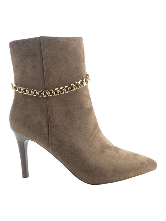 Plato Damen Knöchelstiefel Beige