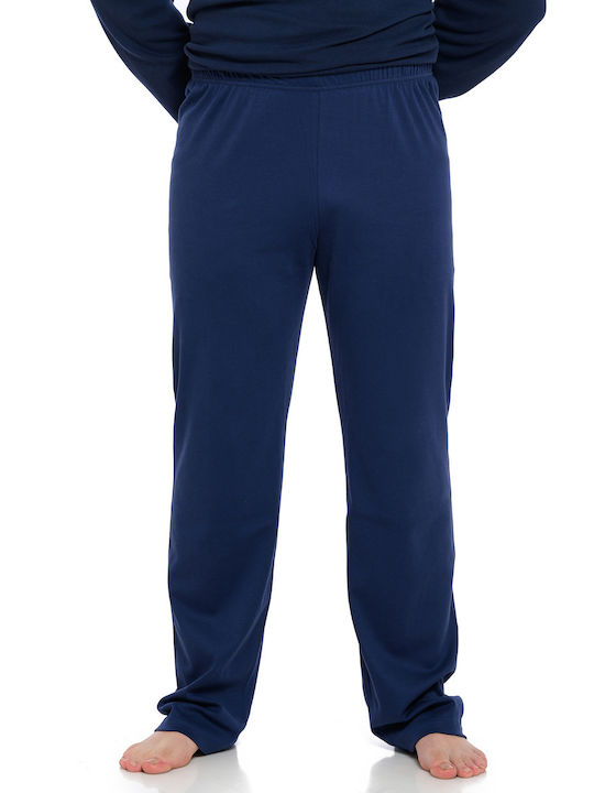 Axion De iarnă Pantaloni de pijama de bărbați Din bumbac BLUE