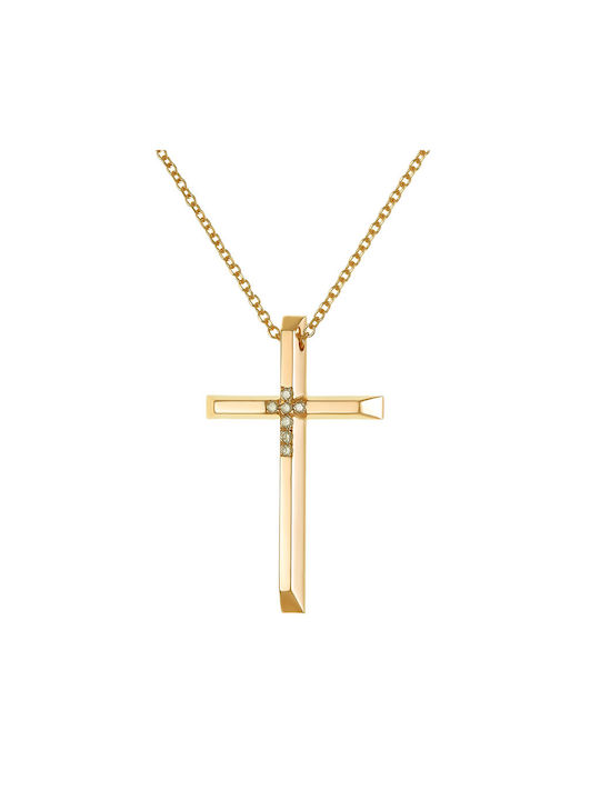 Katsigiannis Damen Gold Kreuz 18K