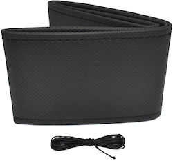 Deluxeboss Husă Volan Auto Pe măsură cu Diametru 37-39cm din Piele ecologică Negru