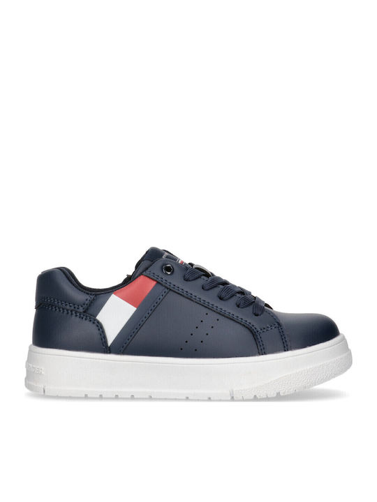 Tommy Hilfiger Cut Lace-up Kids Sneakers Blue