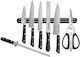 Samura Inox Cooking Utensil Set with Base Black 8pcs