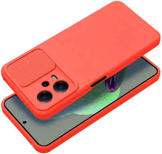 Techwave Camslider Umschlag Rückseite Silikon Rot (Redmi Note 12 5G / Poco X5 5G)