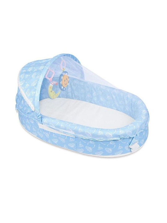 Moses Basket with Canopy Light Blue