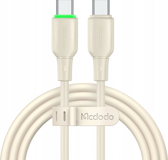 Mcdodo Cablu USB 2.0 USB-C Masculin - USB-C 65W PD Bej 1.2m CA-4770