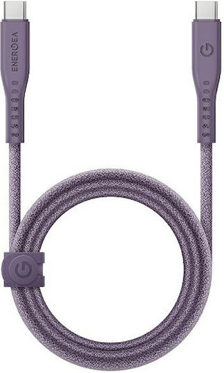 Energea USB 2.0 Cable USB-C male - USB-C 240W PD Μωβ 1.5m