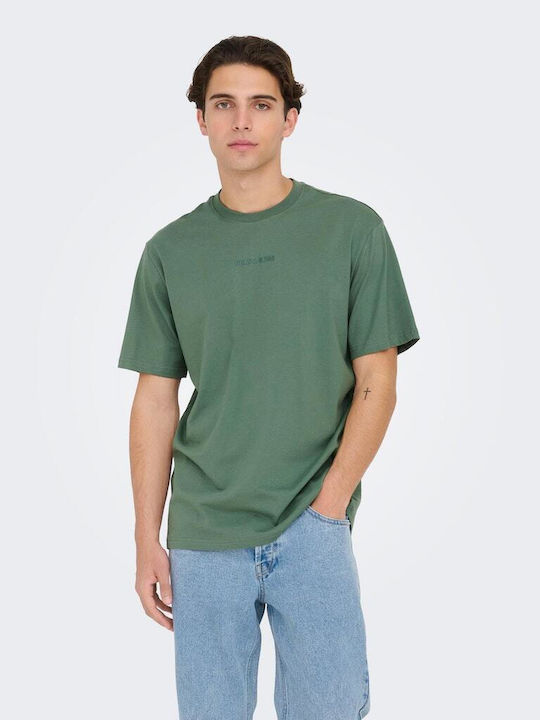 Only & Sons Men's Short Sleeve T-shirt Dark Forest