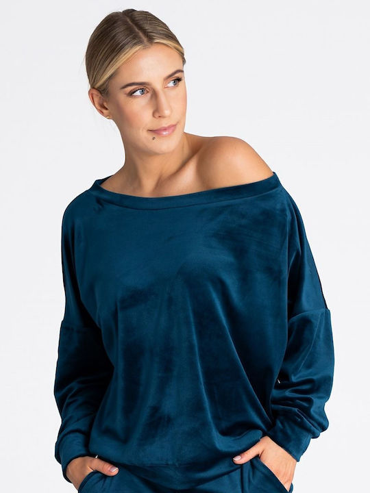 Figl Damen Bluse Langärmelig Blue