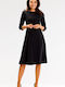 Awama Midi Dress Black