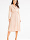 Awama Midi Dress Beige