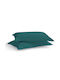 Aslanis Home Satin Plain Kissenbezug-Set Oxford Green 154 50x70cm.