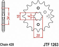 RK Γρανάζι Μπροστά για Yamaha F1 Z